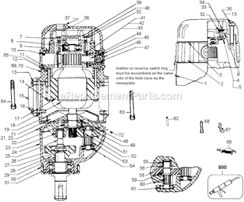 Page A Diagram and Parts List for 1405-95 Type 2 Black and Decker Electric Drill